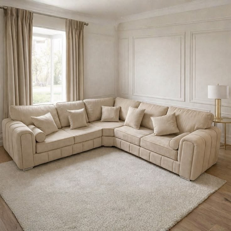 Rendon cream corner sofa